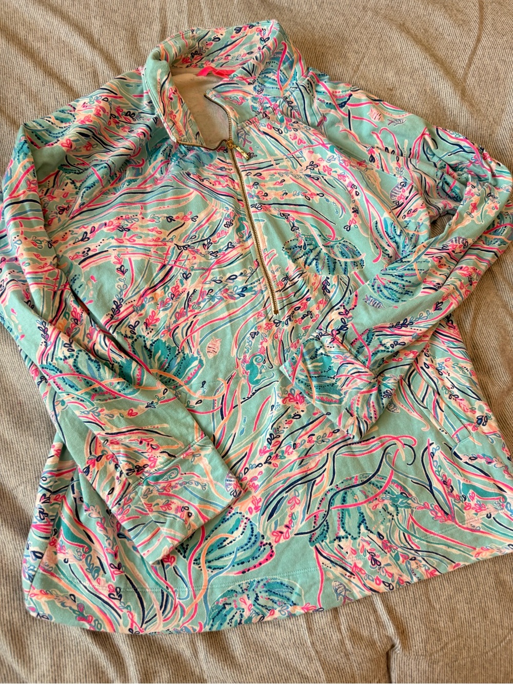 Lilly Pulitzer Teal Jellyfish Popover